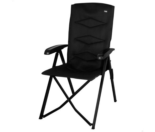 Aktive Silla plegable camping acolchada y reclinable Negro