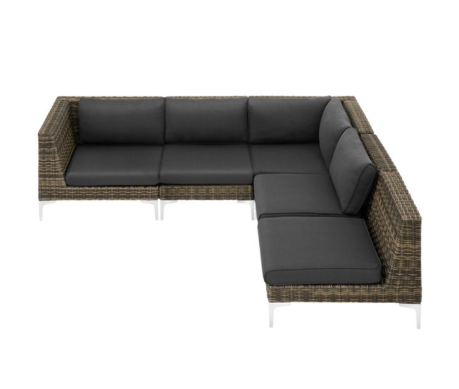 Pieza modular para conjunto de ratán Marron