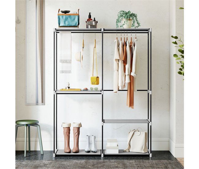 Armario de Ropa Tela no Tejida HOMCOM Gris