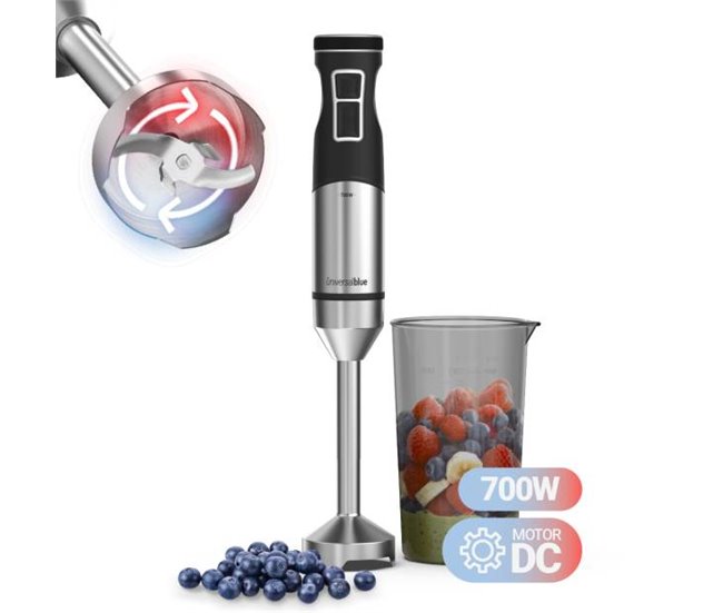 Batidora de Mano  700W | UNIVERSALBLUE Negro/ Inox
