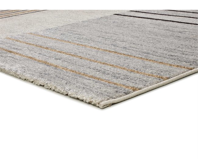 Alfombra de diseño geométrico CRAFT - ATTICGO 160x230 Gris