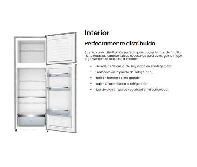 Frigorifico Dos Puertas INFINITON FG-300D75XER, 300 l Inox