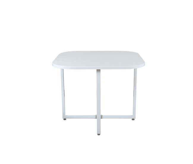 Conjunto de salón 1 mesa y 4 sillas LILIAN Blanco