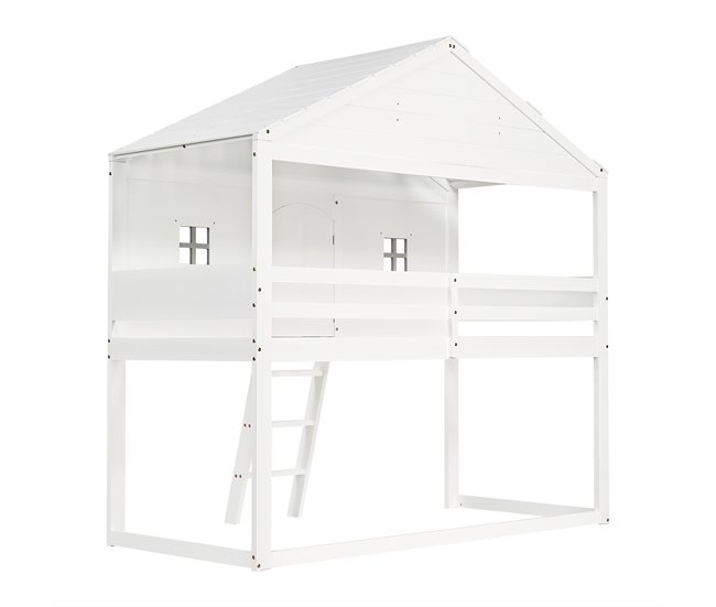 Cama alta para niños Blanco