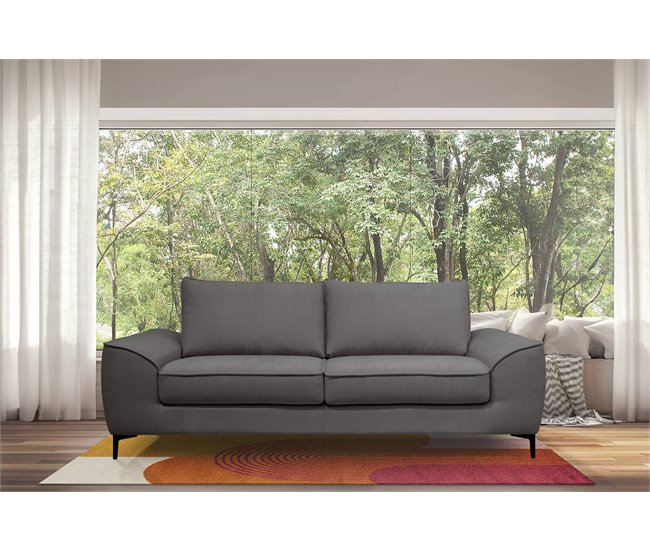 Sofá 3 plazas fijo BOSCO Gris Oscuro