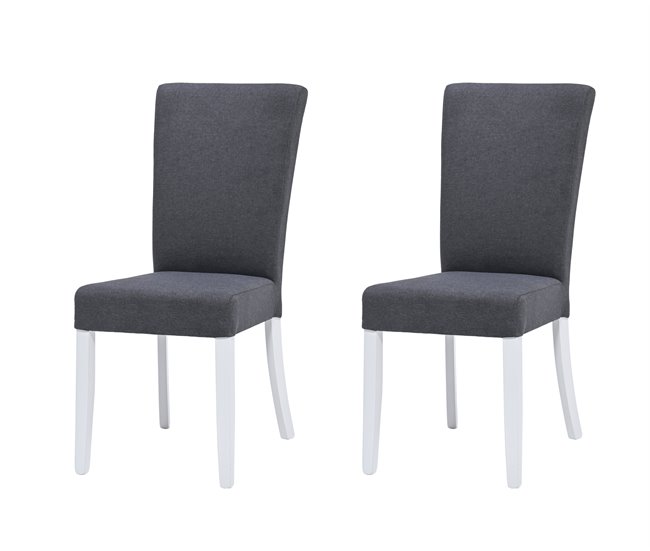 Pack de 2 sillas de comedor BRIGHTON  Gris Oscuro
