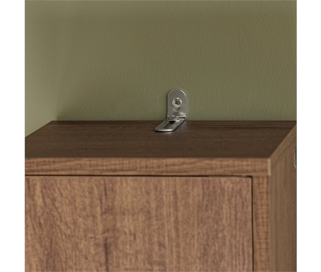 Armario alto de Baño con 2 Puertas 1 Cajón BZR34-PF SoBuy 20 Marron