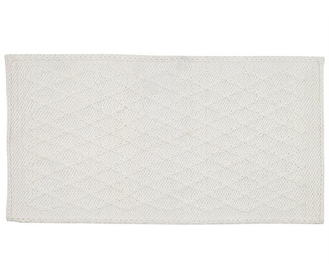 Beliani Alfombra de pelo corto ERZIN 80x150 Blanco/ Beige