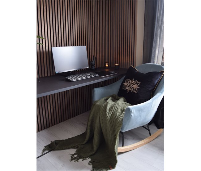 Beliani Sillón mecedora OXIE Gris Claro