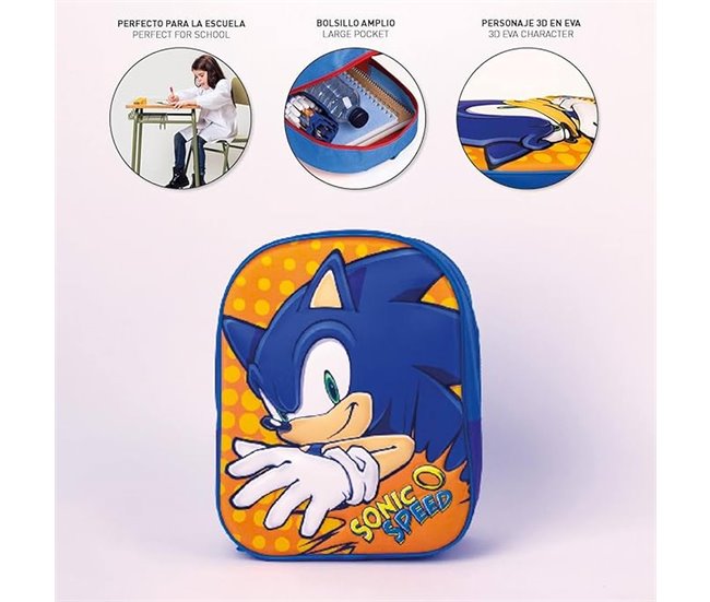 MOCHILA INFANTIL 3D SONIC Multicolor