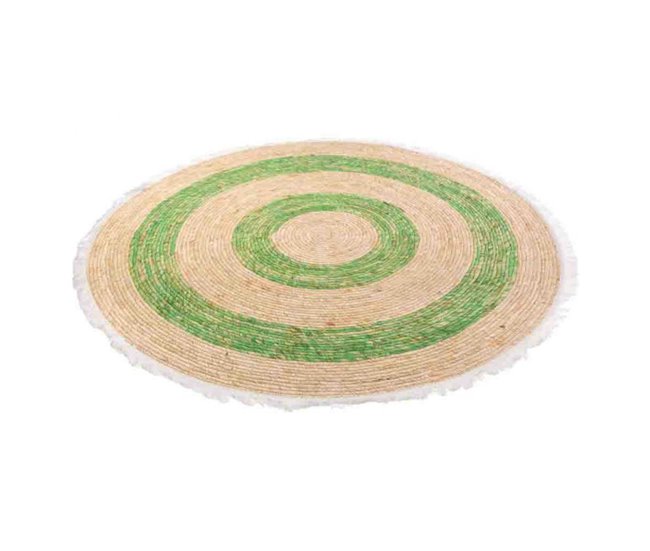 Alfombra fibra natural tejido artesanal 120x120 Multicolor