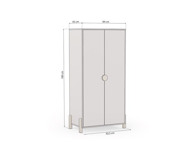 Armario juvenil Misty Dawn 92 Beige