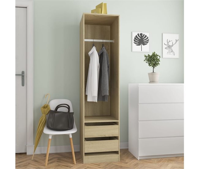 Armario auxiliar Arco  cajones + barra para colgar  x 50 Gris