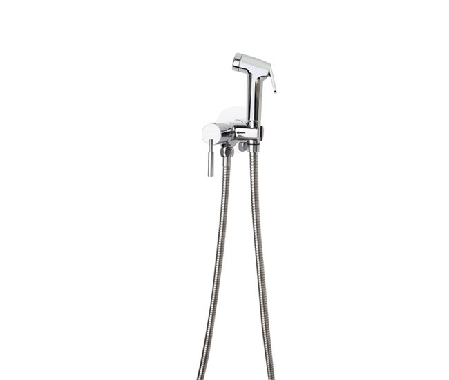 Grifo de Bidé Monomando Empotrado 2 Aguas con Accesorios Cromo