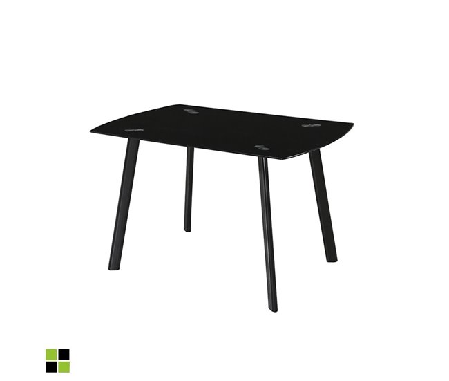 Mesa de Cocina Rectangular Fija - Modelo KARLA 80x120 Negro