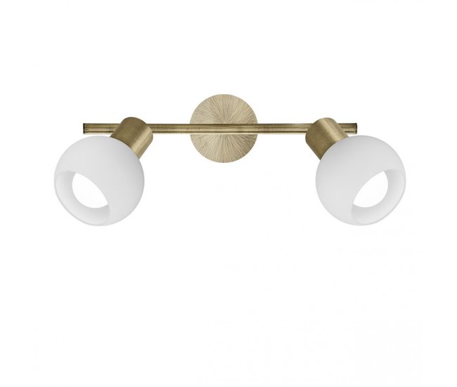 Aplique Pared Metal Serie Opal Dorado