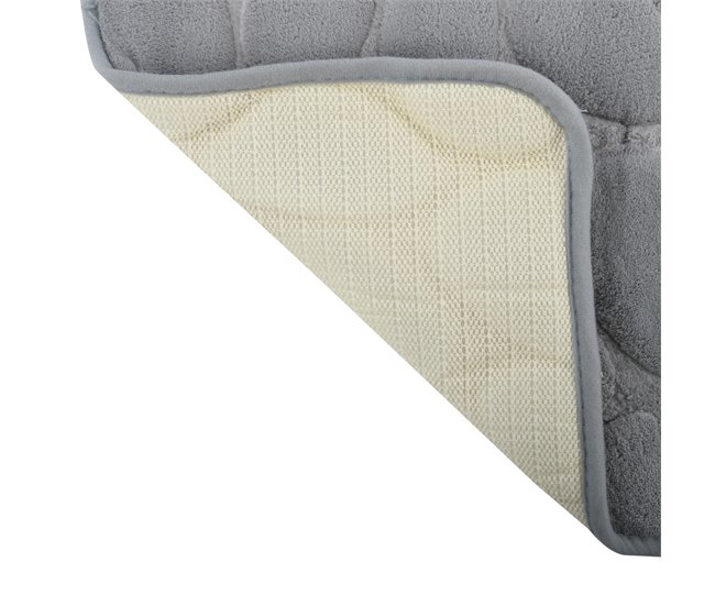 Alfombra de Baño con efecto piedras 80x50 Gris