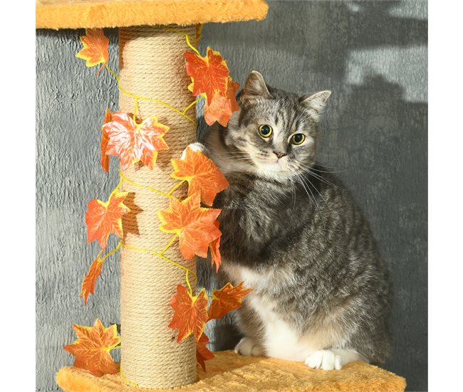 Árbol para Gatos Aglomerado de Madera Naranja