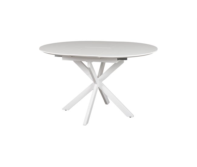 Mesa de cocina extensible ELIPSE 100/130x100cm Blanco