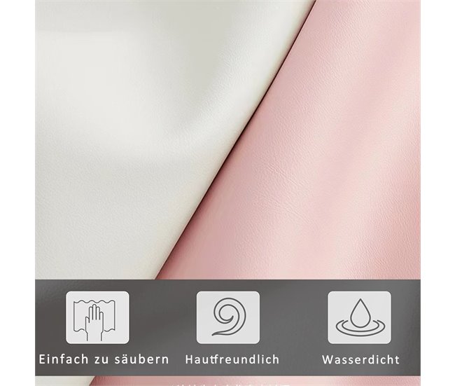 Cama tapizada de con cabecero ajustable, LED 100x202 Rosa