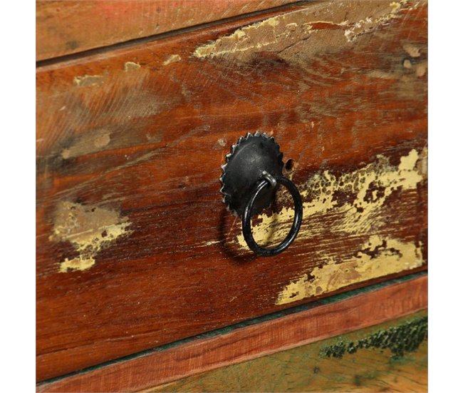 Aparador de madera reciclada maciza estilo vintage 4402181 Marron
