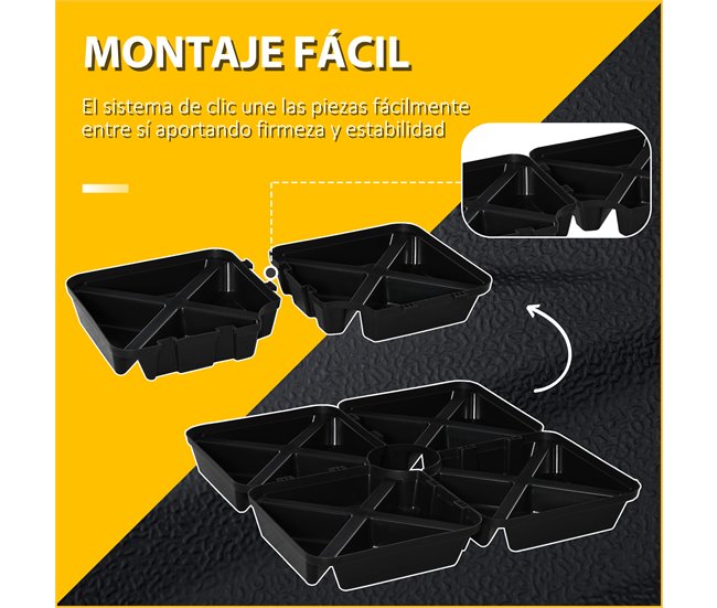 4 Pesos para Base de Sombrilla PP Outsunny 89x89 Negro