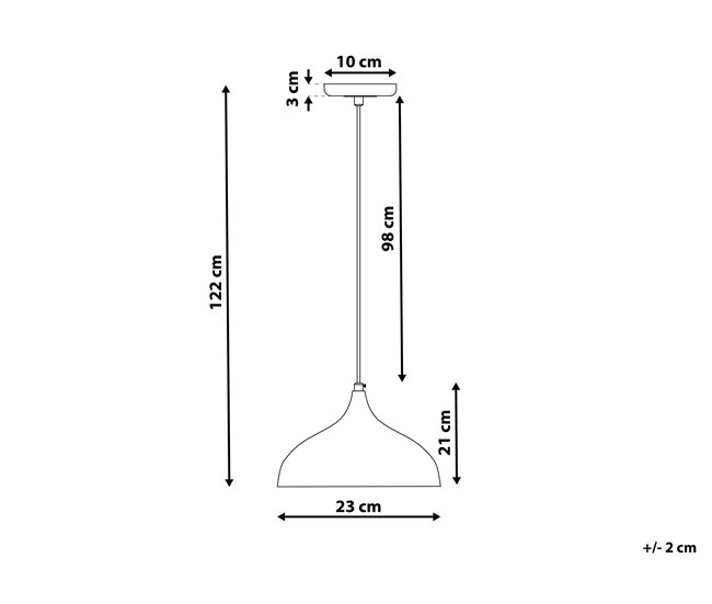 Lámpara de techo LAMBRO Beliani Gris Claro