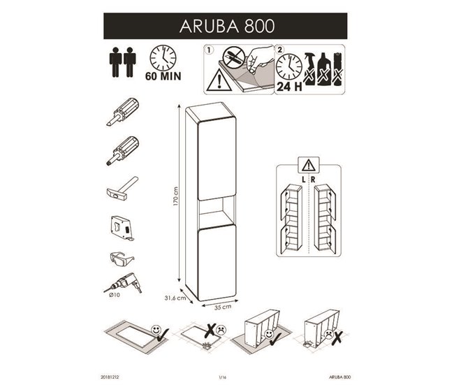 ARMARIO ALTO ARUBA 35 Madera