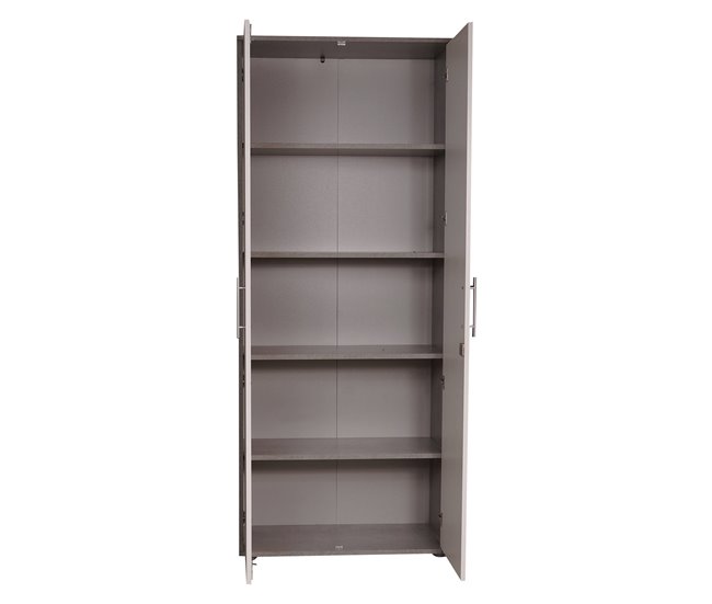 Armario multiusos 2 puertas efecto madera 78 Blanco