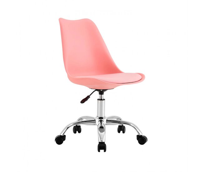 Silla de Escritorio con Ruedas Thinia Home Rosa