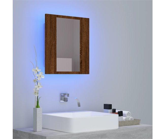 Armario espejo de baño LED acrílico 40 Blanco