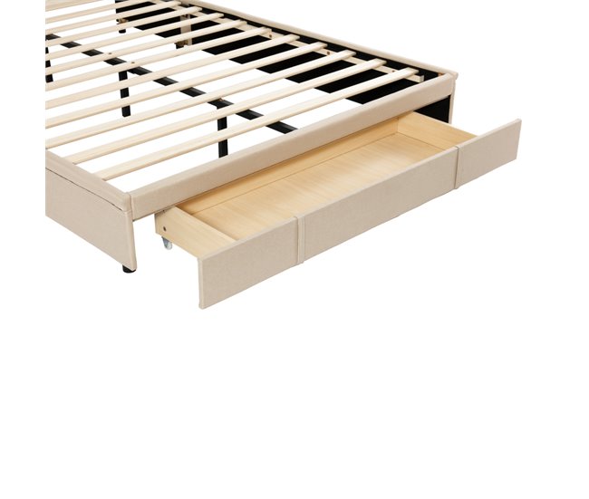 Cama con cajones 200x140 Beige