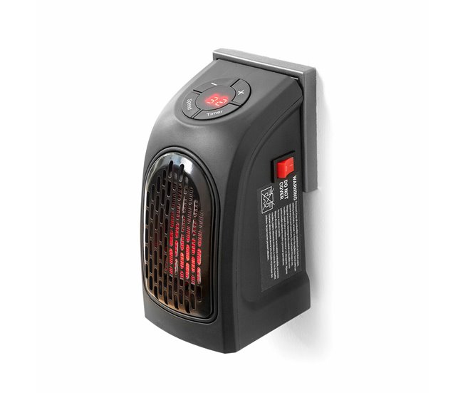 Mini Calefactor de Enchufe Portátil Negro