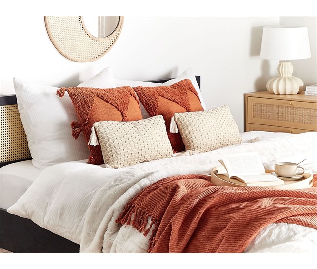Beliani Cojín decorativo HAKONE 45x25 Beige