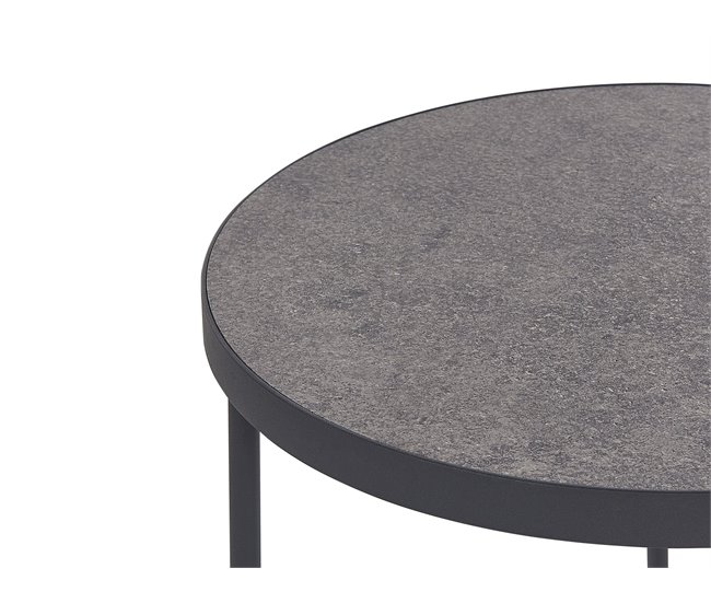 Beliani Mesa auxiliar MELODY Gris