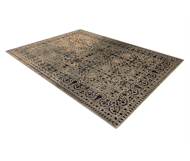 Alfombra de lana SUPERIOR Perona Frame ornament oriental 170x235 Verde