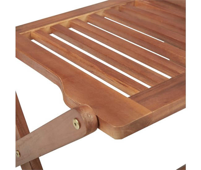 8 Sillas de jardín plegables de madera maciza acacia con cojines Antracita