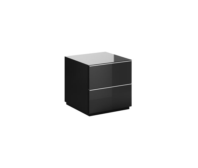 Mueble TV de suelo o pared 2 cajones Mathis 50 Negro