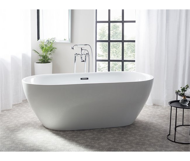Beliani Bañera independiente CARRERA 80x180 Blanco
