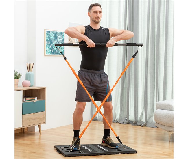 Sistema de Entrenamiento Integral Portátil con Guía de Ejercicios Negro