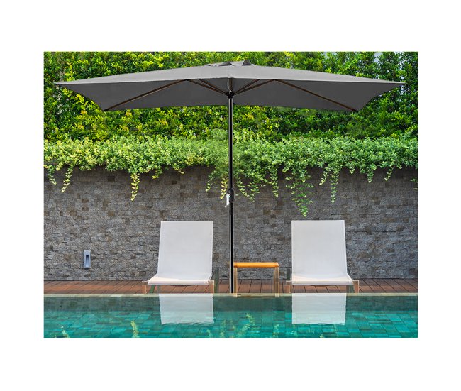 Acomoda Textil – Sombrilla de Jardín con Forro Anti UV. Gris