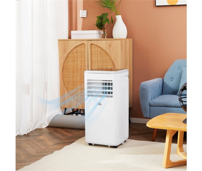 Aire Acondicionado Portátil ABS, Cobre, Aluminio HOMCOM Blanco