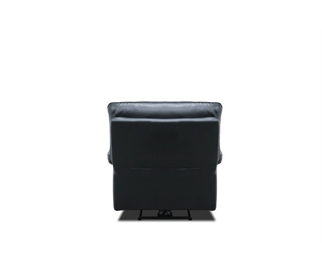 Sillón MASTER relax eléctrico de piel Negro