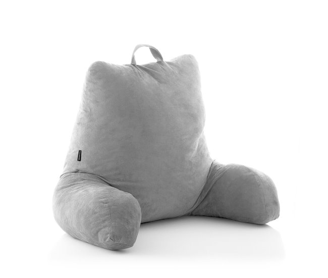 Almohada de Lectura con Apoyabrazos Gris