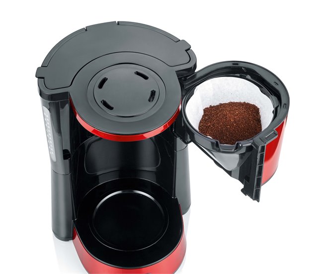 Cafetera de goteo, jarra termo 1 L Severin KA 4817 - 1000 W Rojo