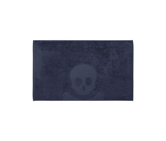 Alfombra de baño calavera Scalpers Home Azul