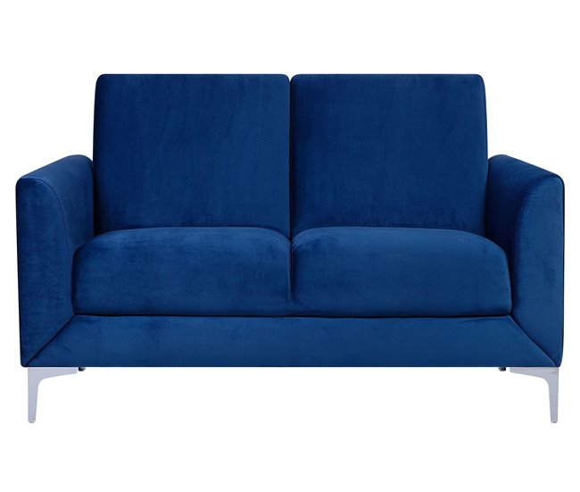 Beliani Conjunto de sofás FENES Azul Marino