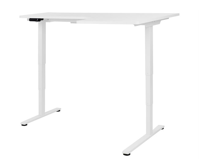Beliani Escritorio ajustable DESTINES 160x109 Blanco