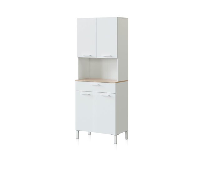 Alacena cocina Colin 4 Puertas 72 Natural/ Blanco