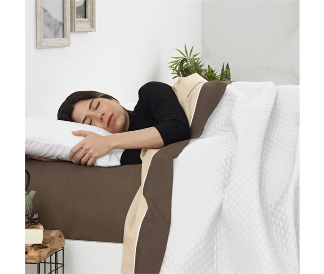 Vipalia Colcha bouti para cama. Colcha cubre cama acolchada reversible. Modelo Rombos 